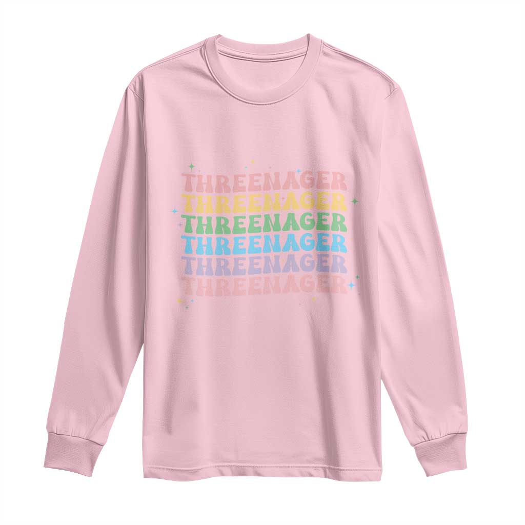 3rd Birthday Long Sleeve Shirt Toddler Threenager 3 Years Old Birthday Outfit