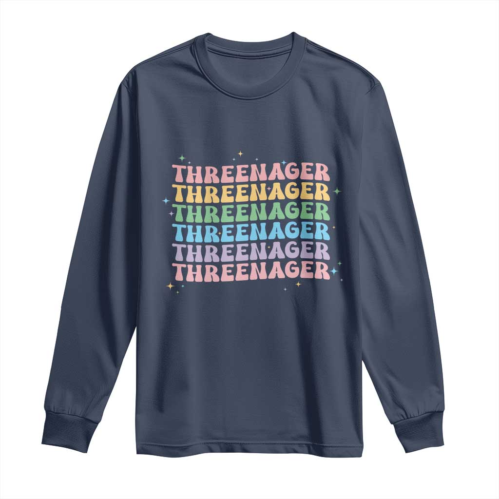 3rd Birthday Long Sleeve Shirt Toddler Threenager 3 Years Old Birthday Outfit