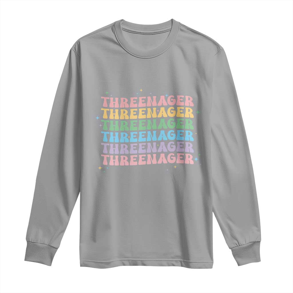 3rd Birthday Long Sleeve Shirt Toddler Threenager 3 Years Old Birthday Outfit