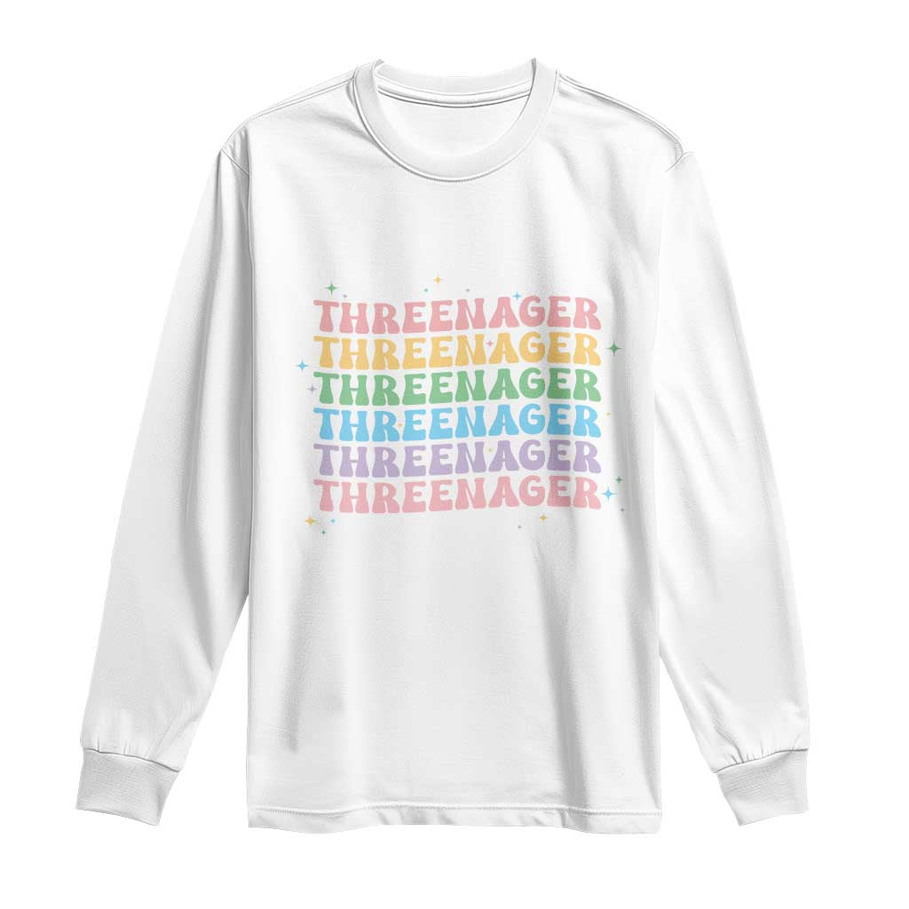 3rd Birthday Long Sleeve Shirt Toddler Threenager 3 Years Old Birthday Outfit