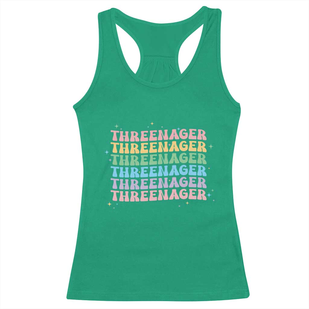 3rd Birthday Racerback Tank Top Toddler Threenager 3 Years Old Birthday Outfit
