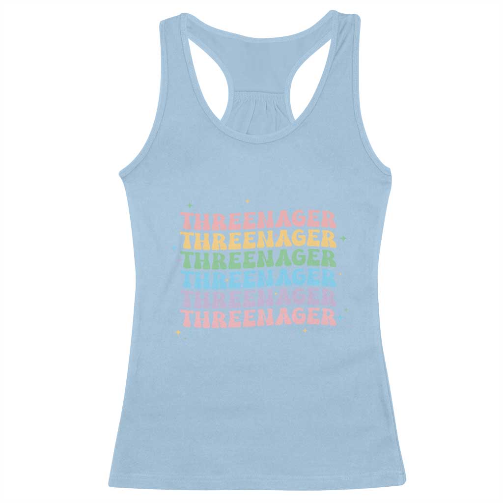 3rd Birthday Racerback Tank Top Toddler Threenager 3 Years Old Birthday Outfit