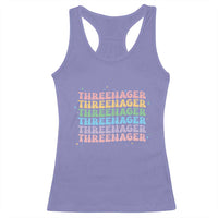 3rd Birthday Racerback Tank Top Toddler Threenager 3 Years Old Birthday Outfit