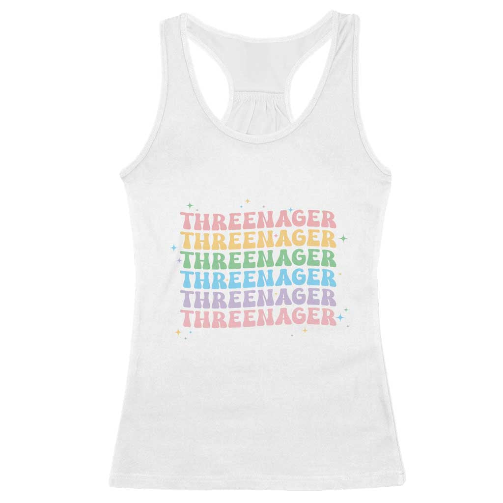 3rd Birthday Racerback Tank Top Toddler Threenager 3 Years Old Birthday Outfit