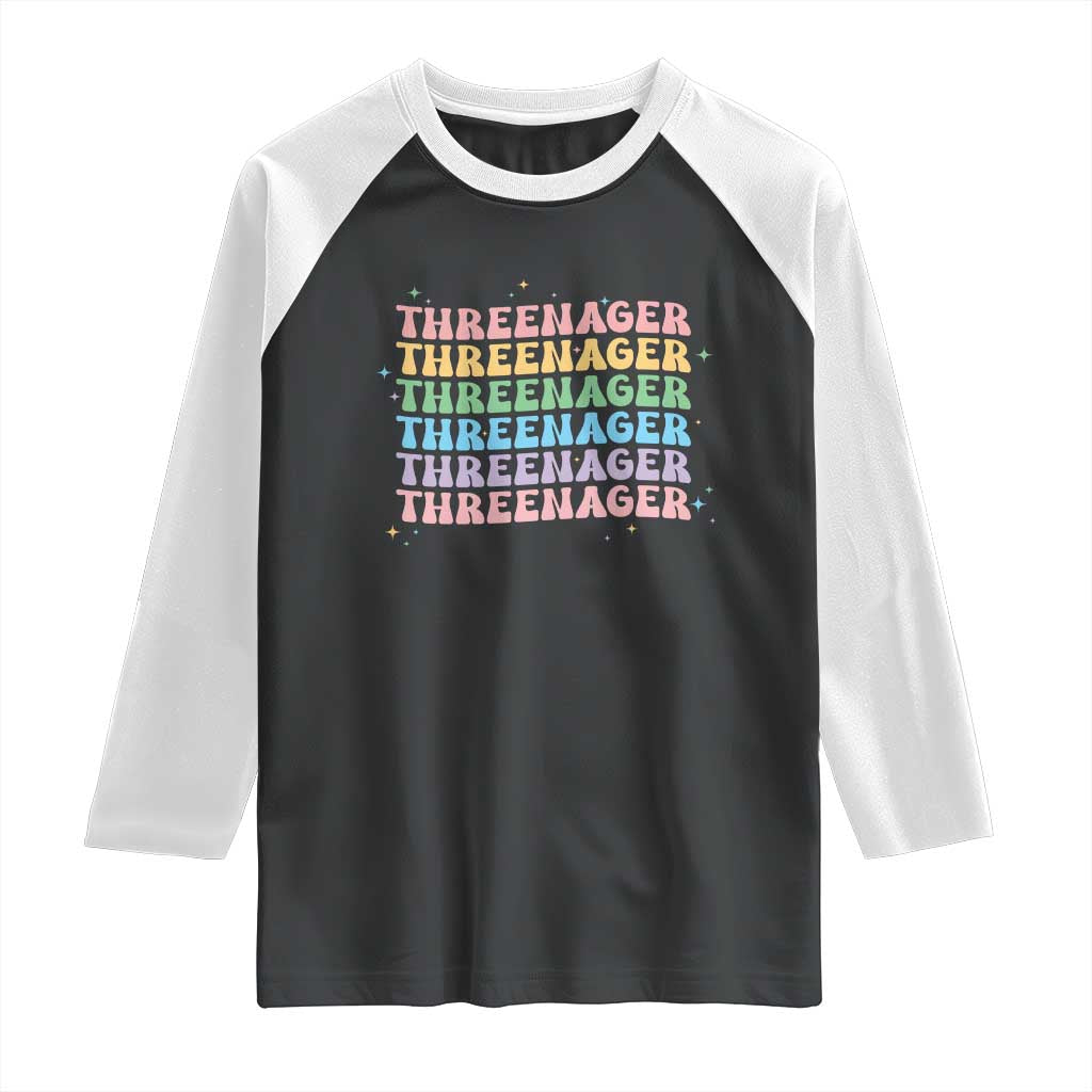 3rd Birthday Raglan Shirt Toddler Threenager 3 Years Old Birthday Outfit