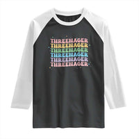 3rd Birthday Raglan Shirt Toddler Threenager 3 Years Old Birthday Outfit