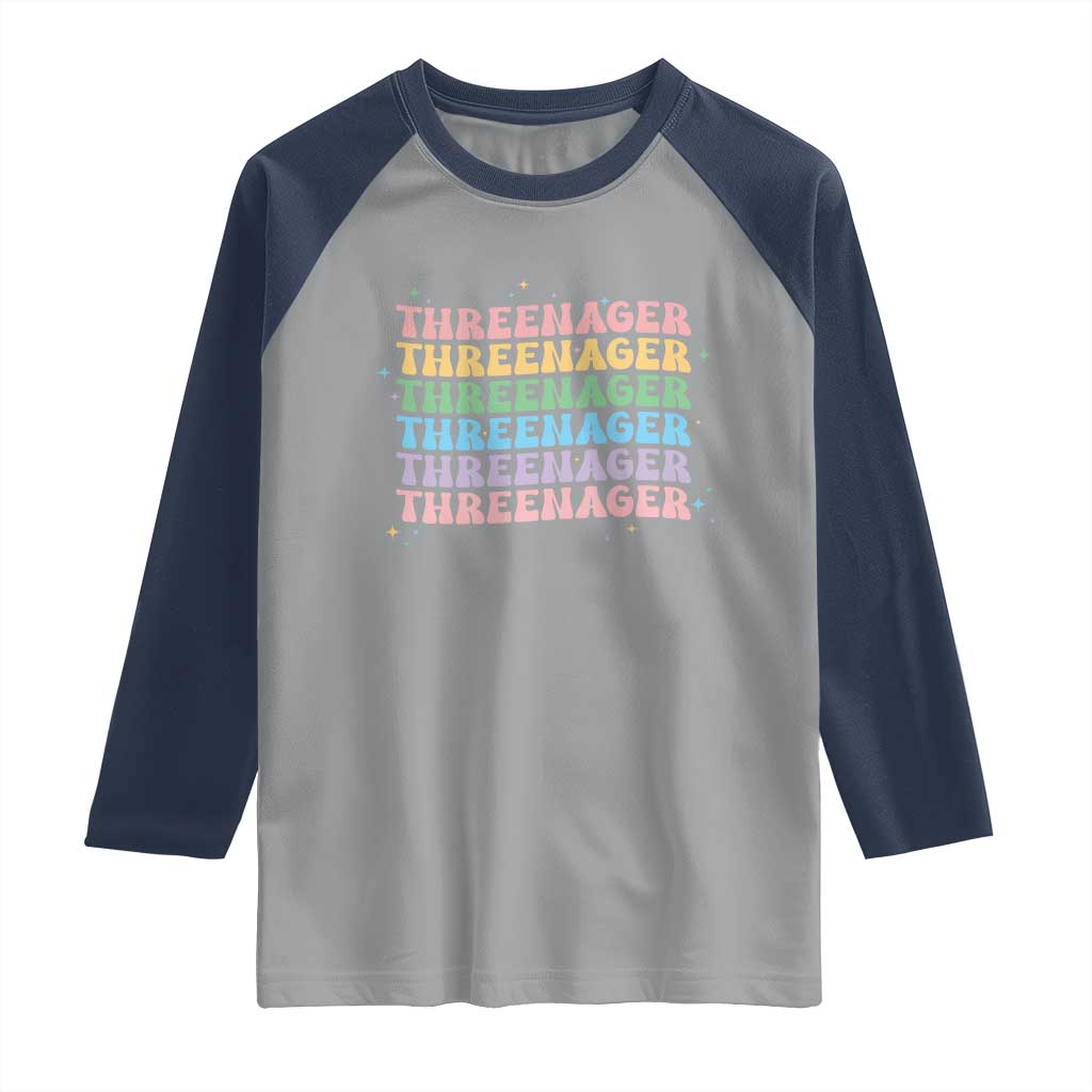 3rd Birthday Raglan Shirt Toddler Threenager 3 Years Old Birthday Outfit