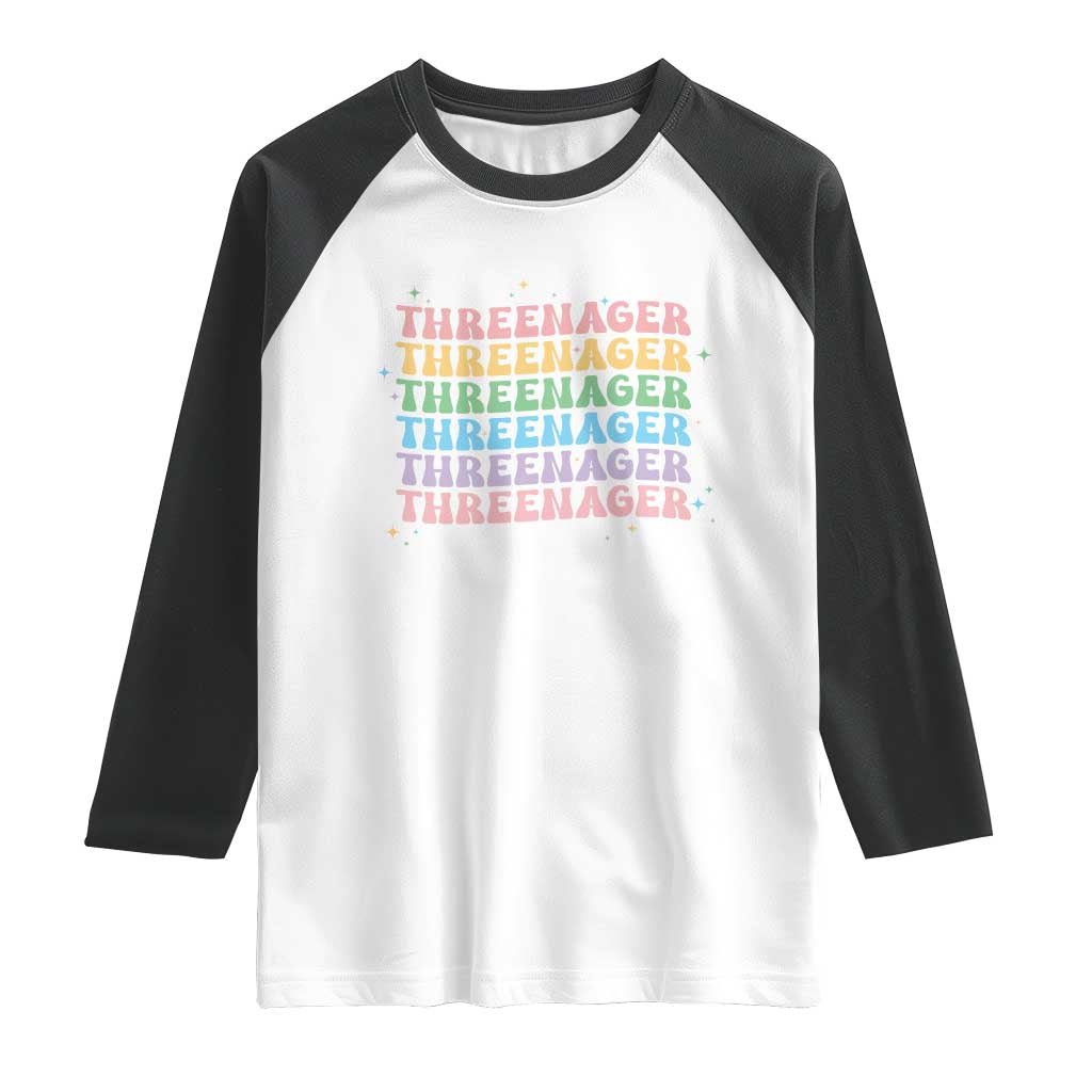 3rd Birthday Raglan Shirt Toddler Threenager 3 Years Old Birthday Outfit