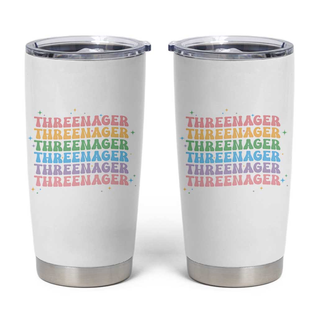 3rd Birthday Tumbler Cup Toddler Threenager 3 Years Old Birthday Outfit