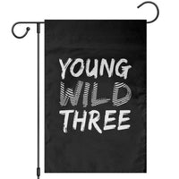Toddler 3rd Birthday Garden Flag Young Wild And Three - Wonder Print Shop