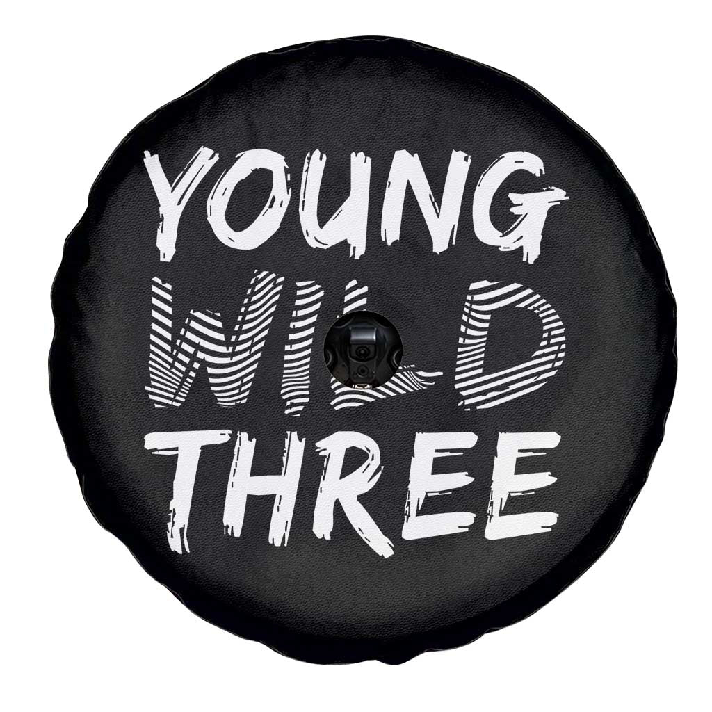 Toddler 3rd Birthday Spare Tire Cover Young Wild And Three - Wonder Print Shop