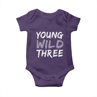 Toddler 3rd Birthday Baby Onesie Young Wild And Three - Wonder Print Shop