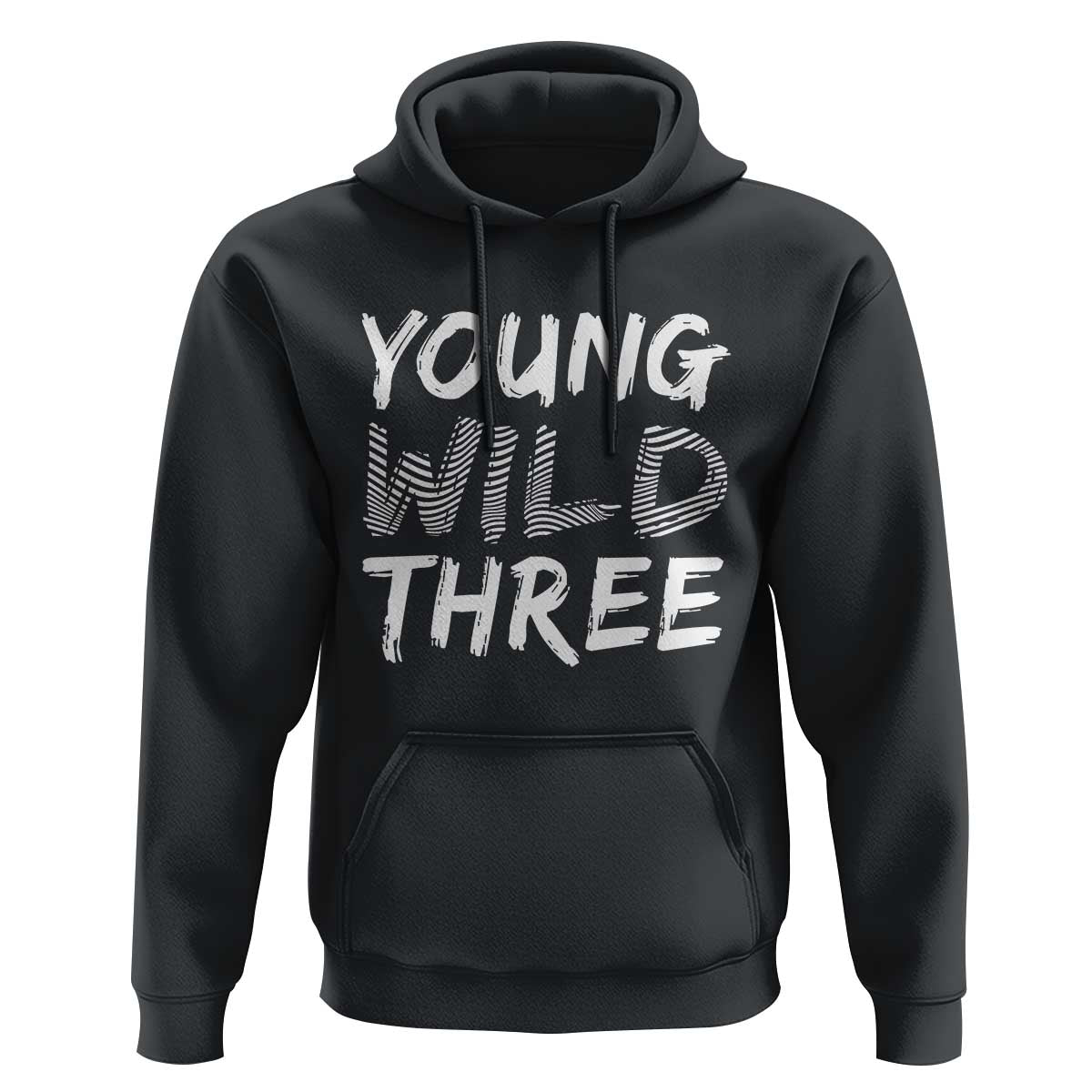 Toddler 3rd Birthday Hoodie Young Wild And Three - Wonder Print Shop