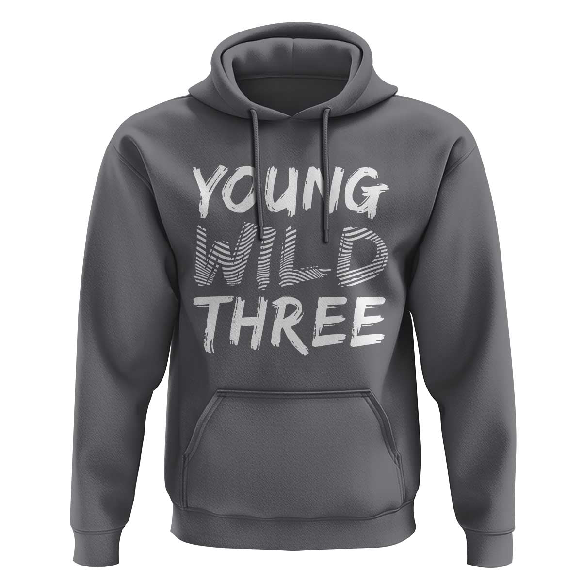Toddler 3rd Birthday Hoodie Young Wild And Three - Wonder Print Shop