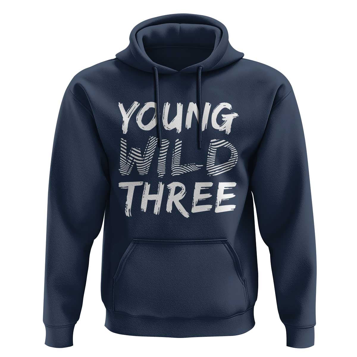Toddler 3rd Birthday Hoodie Young Wild And Three - Wonder Print Shop