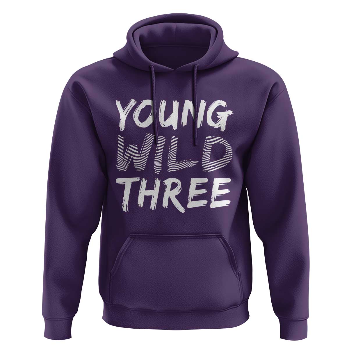 Toddler 3rd Birthday Hoodie Young Wild And Three - Wonder Print Shop