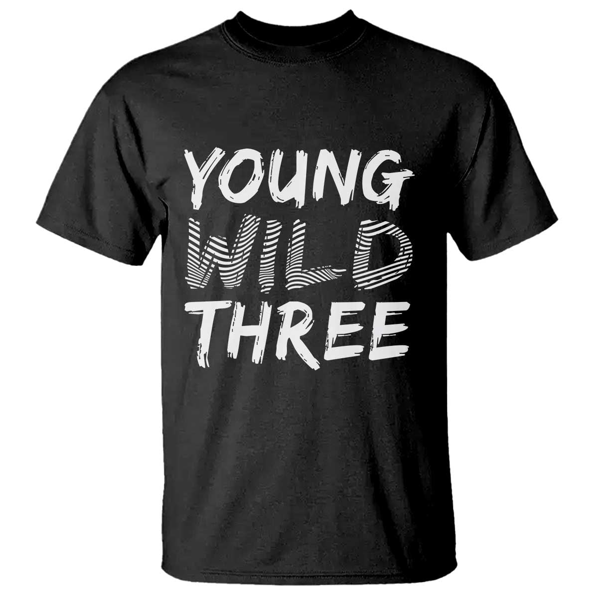 Toddler 3rd Birthday T Shirt Young Wild And Three - Wonder Print Shop