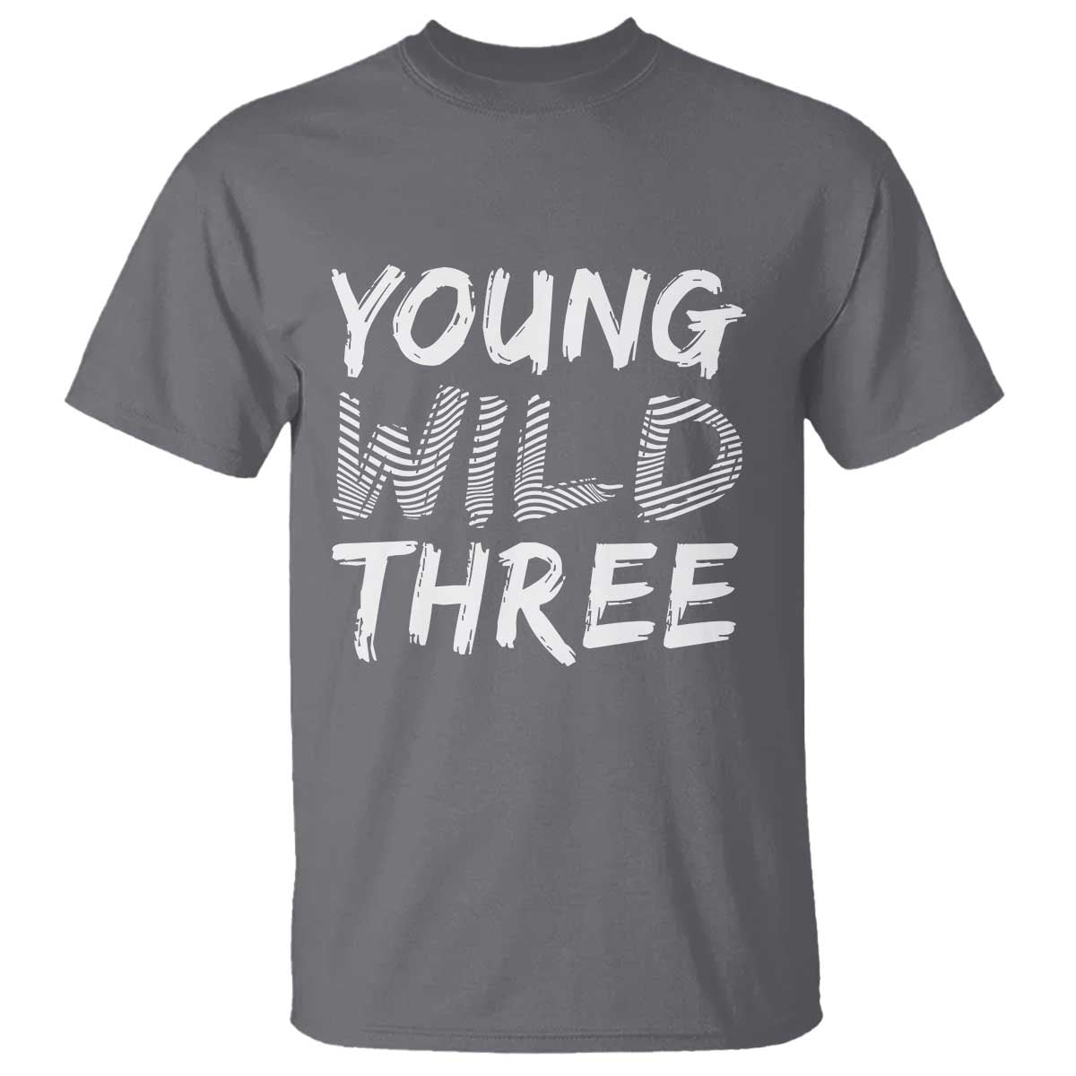 Toddler 3rd Birthday T Shirt Young Wild And Three - Wonder Print Shop