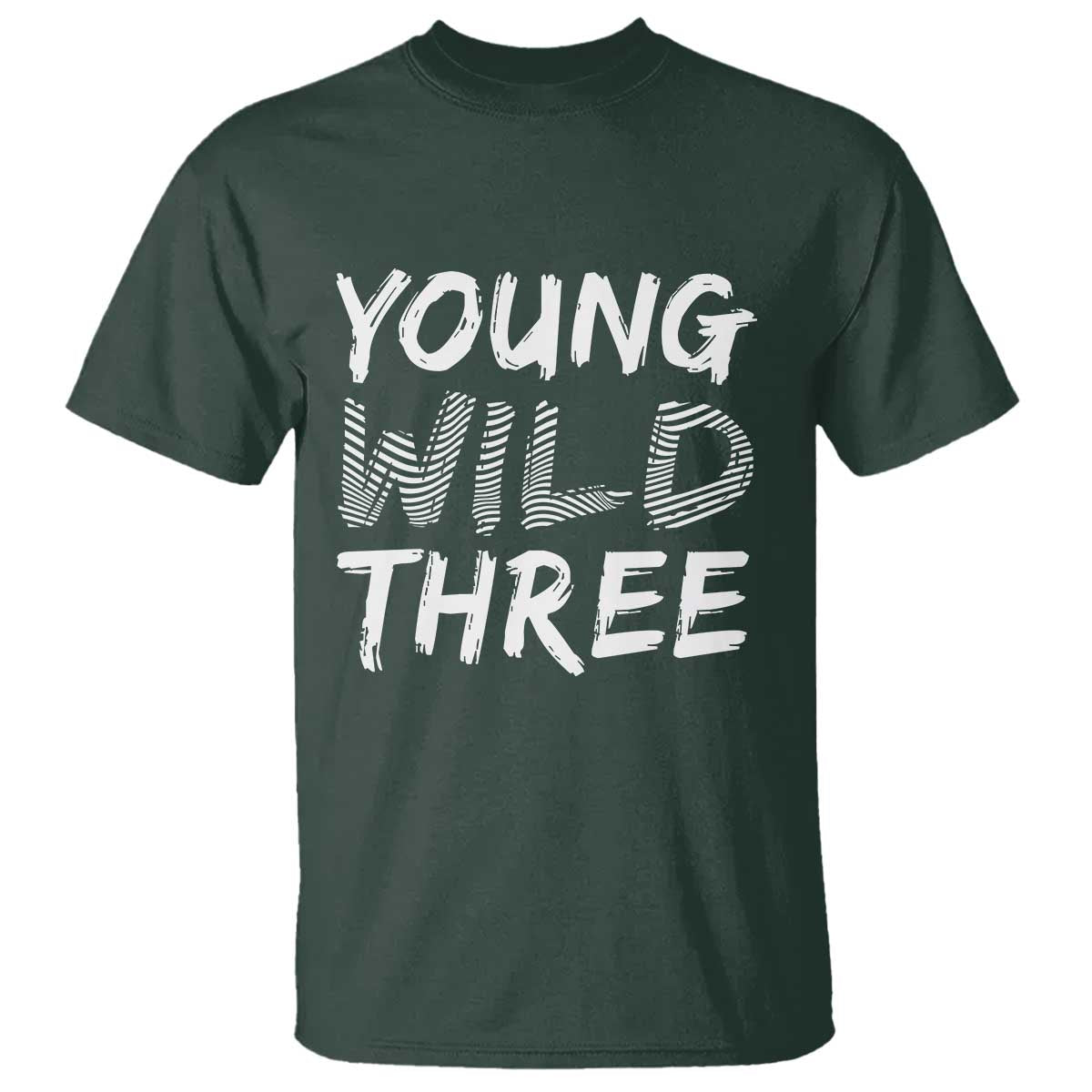 Toddler 3rd Birthday T Shirt Young Wild And Three - Wonder Print Shop