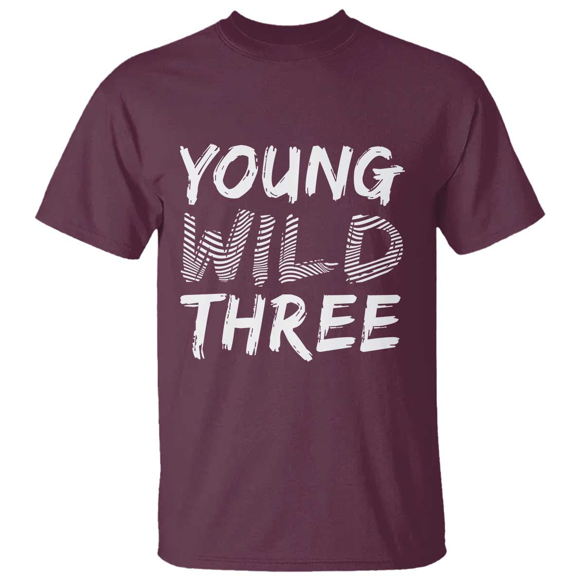 Toddler 3rd Birthday T Shirt Young Wild And Three - Wonder Print Shop