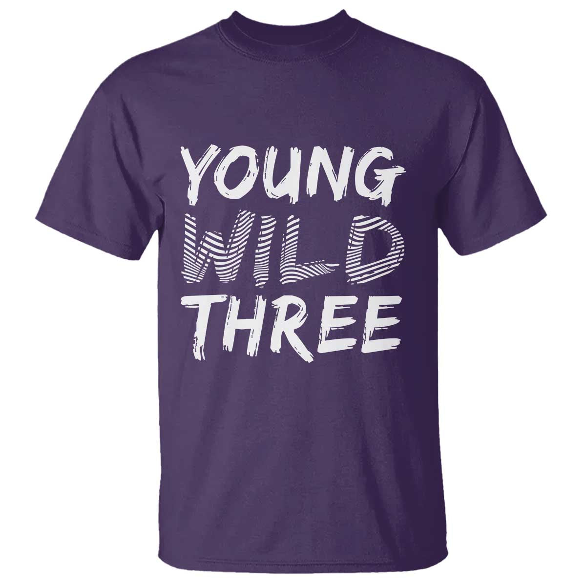 Toddler 3rd Birthday T Shirt Young Wild And Three - Wonder Print Shop