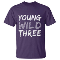 Toddler 3rd Birthday T Shirt Young Wild And Three - Wonder Print Shop