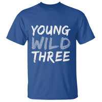Toddler 3rd Birthday T Shirt Young Wild And Three - Wonder Print Shop