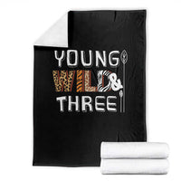3rd Birthday Throw Blanket Young Wild And Three Safari Zoo Party