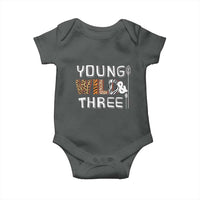3rd Birthday Baby Onesie Young Wild And Three Safari Zoo Party