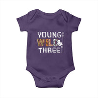 3rd Birthday Baby Onesie Young Wild And Three Safari Zoo Party