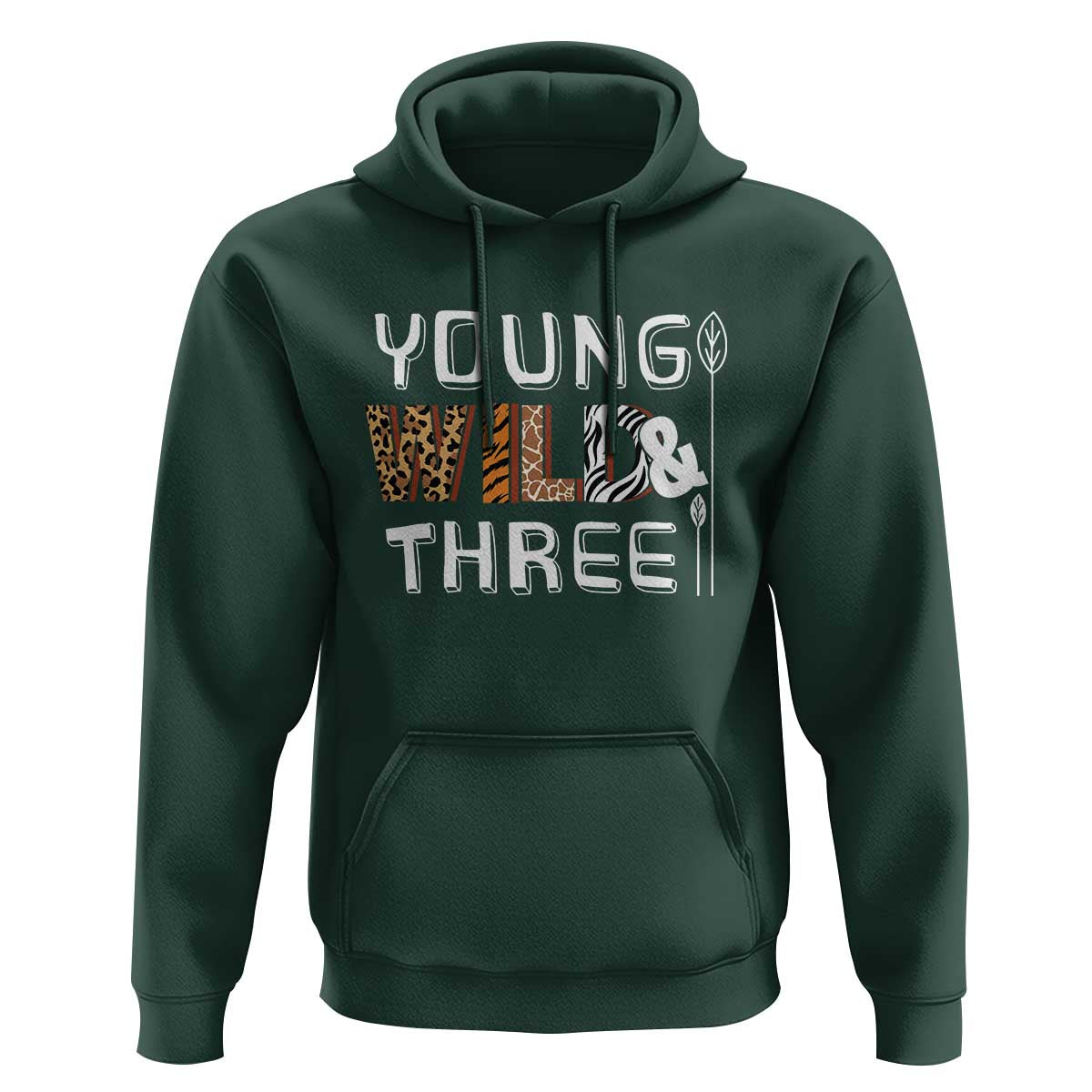 3rd Birthday Hoodie Young Wild And Three Safari Zoo Party