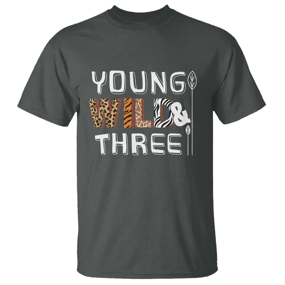3rd Birthday T Shirt Young Wild And Three Safari Zoo Party