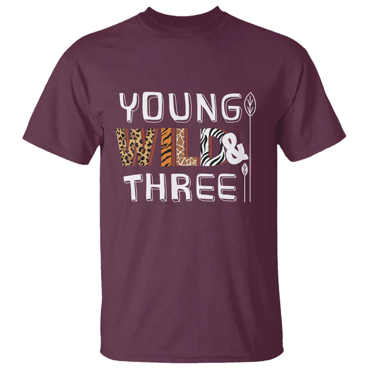 3rd Birthday T Shirt Young Wild And Three Safari Zoo Party