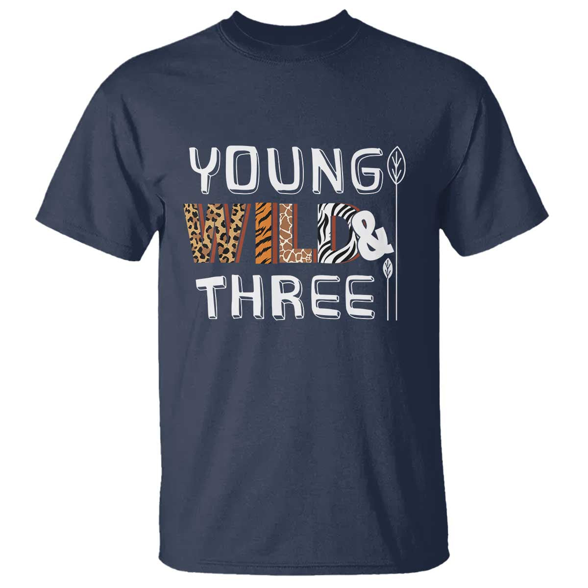 3rd Birthday T Shirt Young Wild And Three Safari Zoo Party