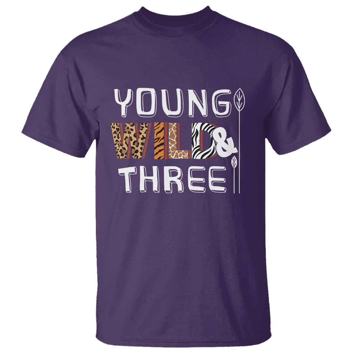 3rd Birthday T Shirt Young Wild And Three Safari Zoo Party