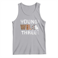 3rd Birthday Tank Top Young Wild And Three Safari Zoo Party