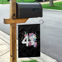 Unicorn 4th Birthday Garden Flag 4 Years Old Birthday Outfit