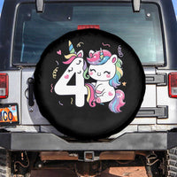 Unicorn 4th Birthday Spare Tire Cover 4 Years Old Birthday Outfit