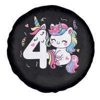 Unicorn 4th Birthday Spare Tire Cover 4 Years Old Birthday Outfit