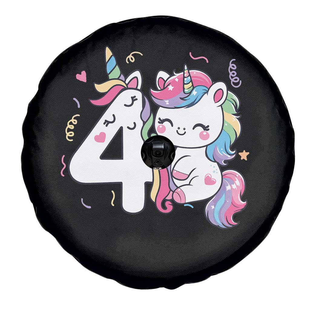 Unicorn 4th Birthday Spare Tire Cover 4 Years Old Birthday Outfit