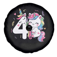Unicorn 4th Birthday Spare Tire Cover 4 Years Old Birthday Outfit