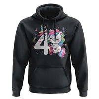 Unicorn 4th Birthday Hoodie 4 Years Old Birthday Outfit