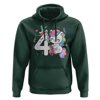 Unicorn 4th Birthday Hoodie 4 Years Old Birthday Outfit