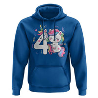 Unicorn 4th Birthday Hoodie 4 Years Old Birthday Outfit