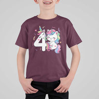 Unicorn 4th Birthday T Shirt For Kid 4 Years Old Birthday Outfit