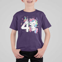 Unicorn 4th Birthday T Shirt For Kid 4 Years Old Birthday Outfit