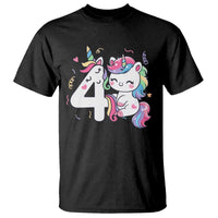 Unicorn 4th Birthday T Shirt 4 Years Old Birthday Outfit