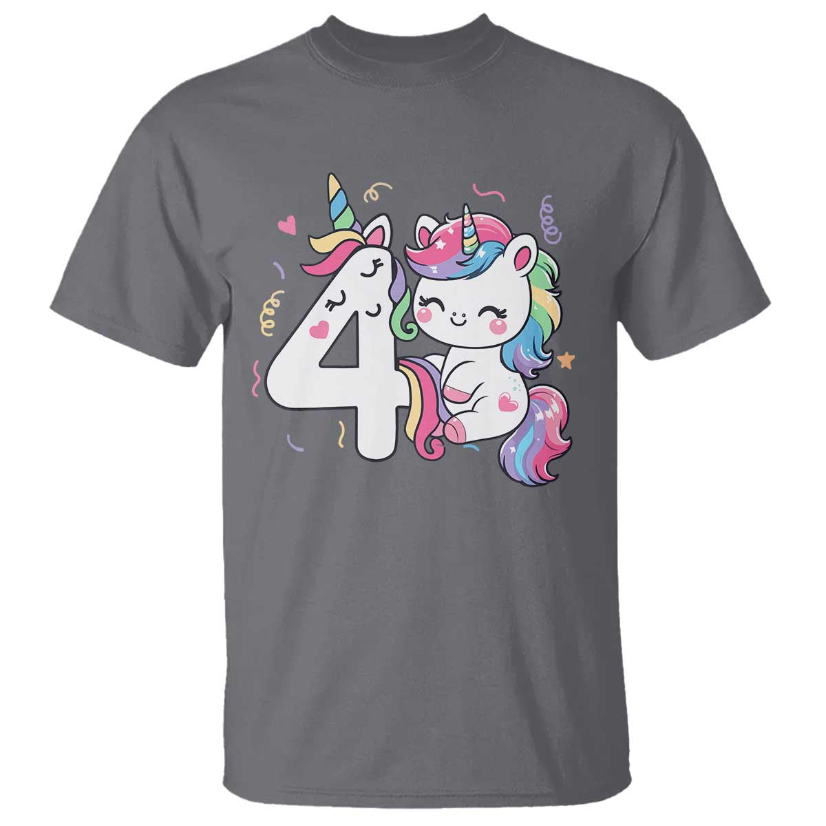 Unicorn 4th Birthday T Shirt 4 Years Old Birthday Outfit