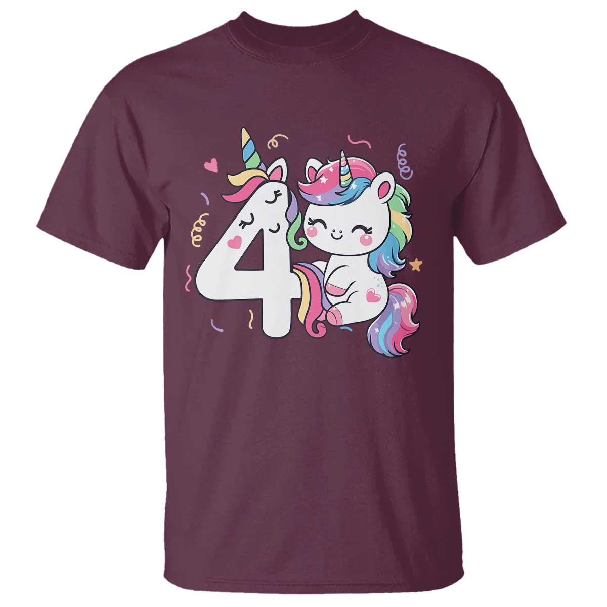 Unicorn 4th Birthday T Shirt 4 Years Old Birthday Outfit
