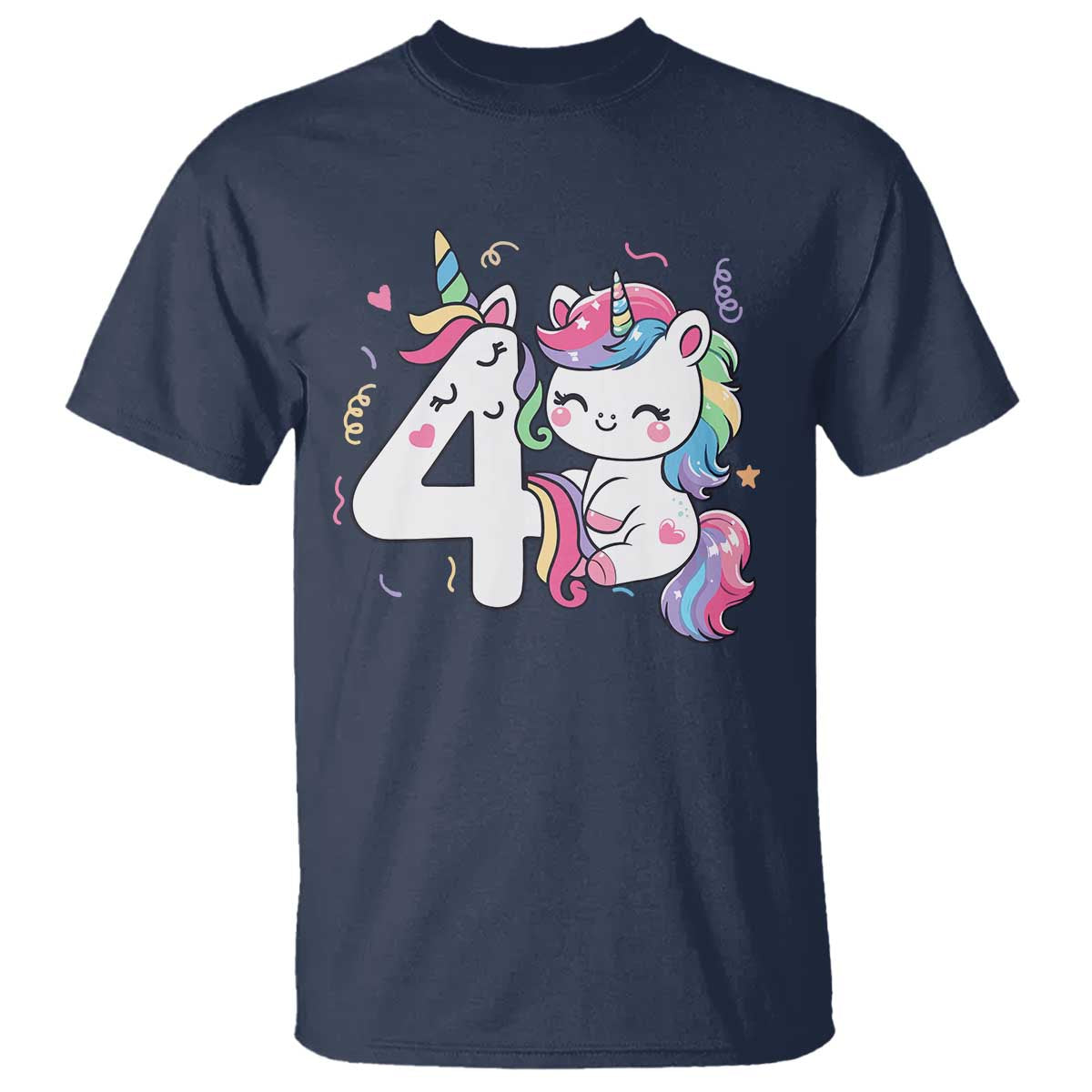 Unicorn 4th Birthday T Shirt 4 Years Old Birthday Outfit